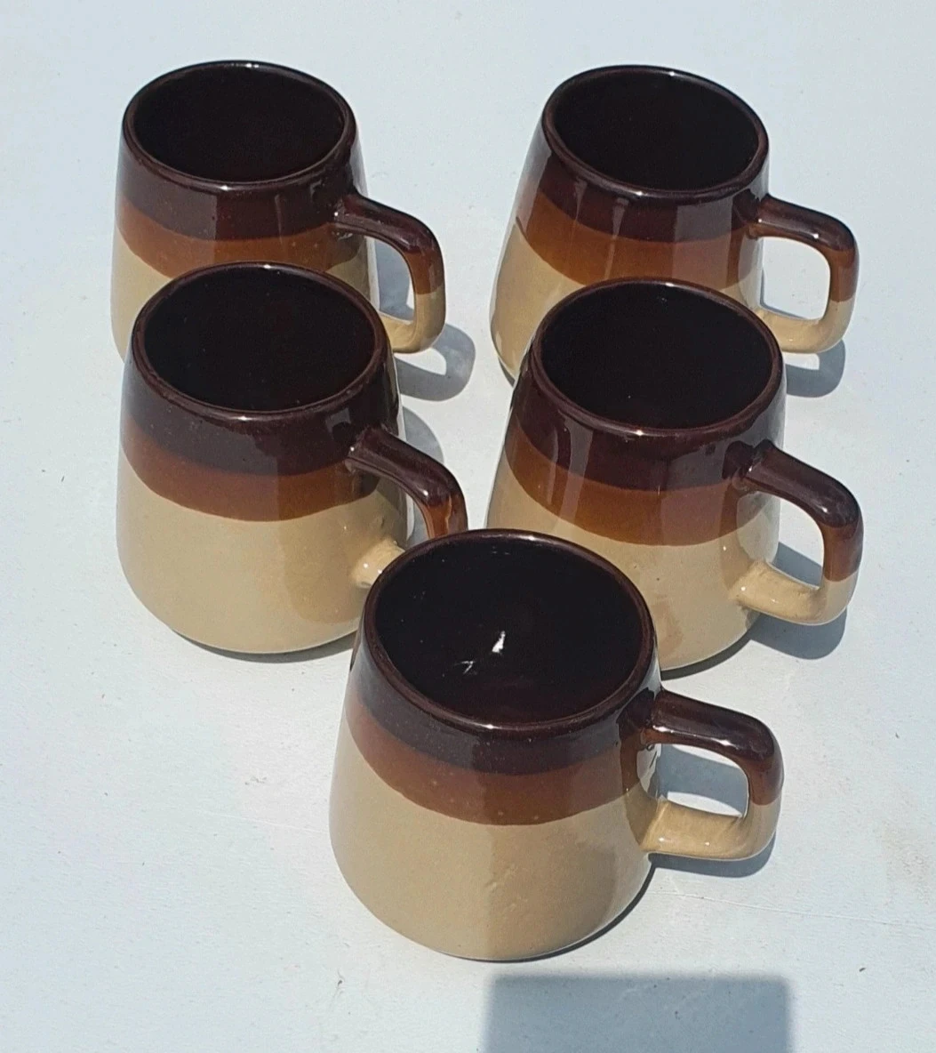 Lot of 5 coffee cups in gré - vintage – photo 5